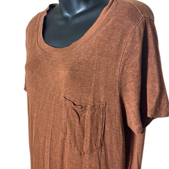 Outerknown Neptune tee shirt dress hemp tencel blend casual summer large - Picture 4 of 9